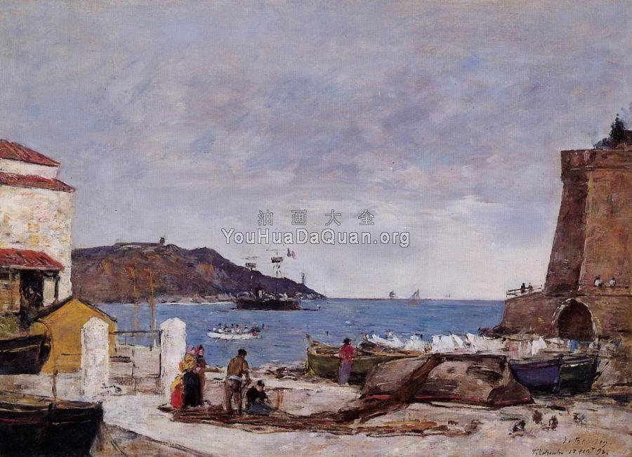 The Bay of Villefranche, the Port - 尤金·布丹